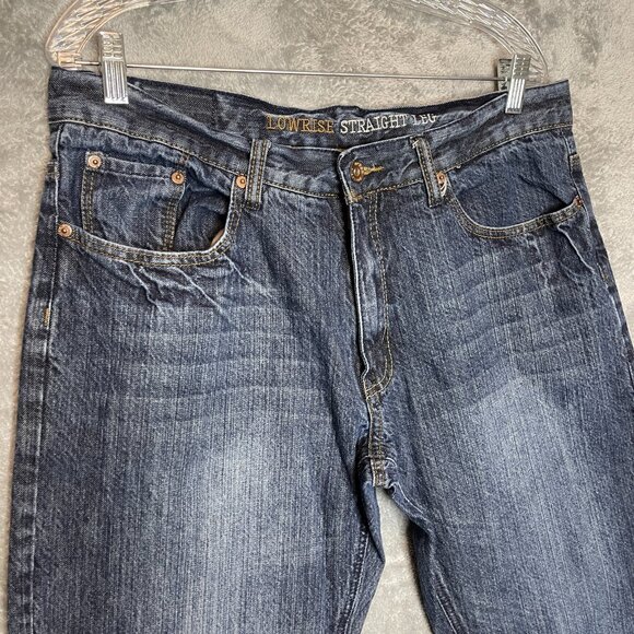 Urban Pipeline Men 90s Y2K Skater Low Rise Relaxed Baggy Loose Denim Jean 35x32* - Picture 3 of 11